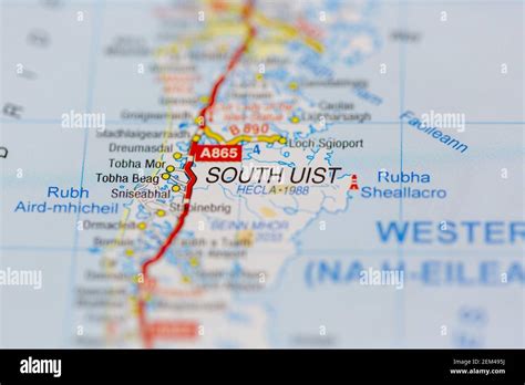 South uist on a map hi-res stock photography and images - Alamy