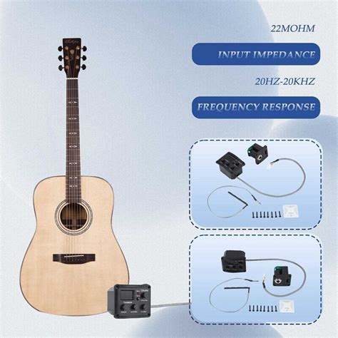 Ukulele Uke Piezo Pickup Preamp Band Eq Equalizer Tunersystem Mit Lcd