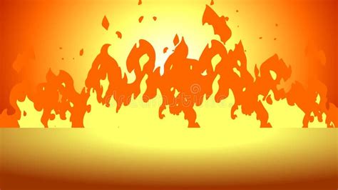 Cartoon Fire And Smoke Motion Graphics With Green Screen Background