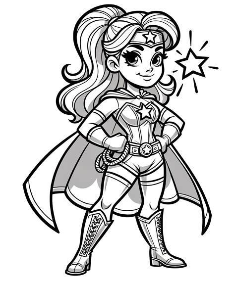 Wonder Woman Coloring Page Fun Free Coloring Pages