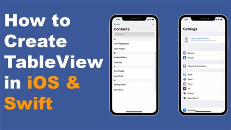 How To Create Tableview In Xcode Swift Youtube