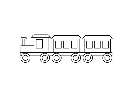 Coloriage Train Simple télécharger et imprimer gratuit sur