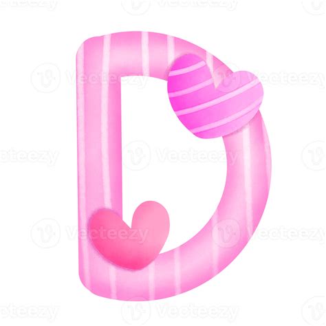 Set Of Illustrations Alphabet A Z And Numbers 0 9 Pink Valentines Day