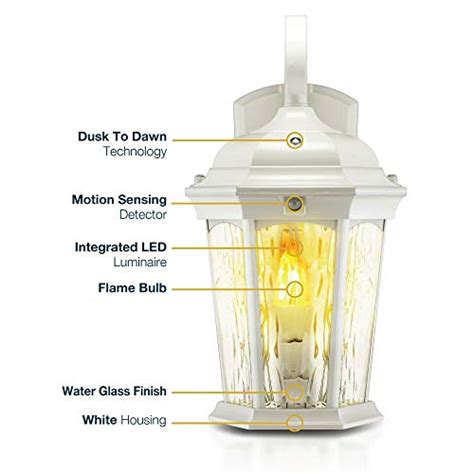 Euri Lighting EFL 140W MD Flickering Flame Lantern Water Glass With