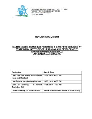 Fillable Online E Bidding Document For Procurement Of MESS SERVICES Fax