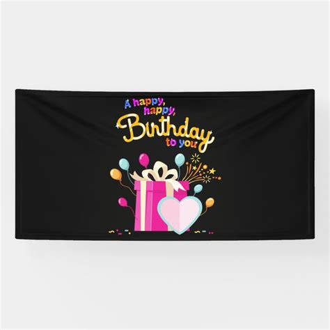 Happy Birthday To You 4x8 Vinyl Banner | Zazzle in 2022 | Vinyl banners ...