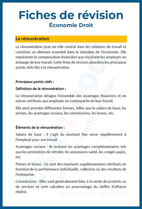 Cours D Conomie Et Droit Pour Bac Pro En Pdf Fiches