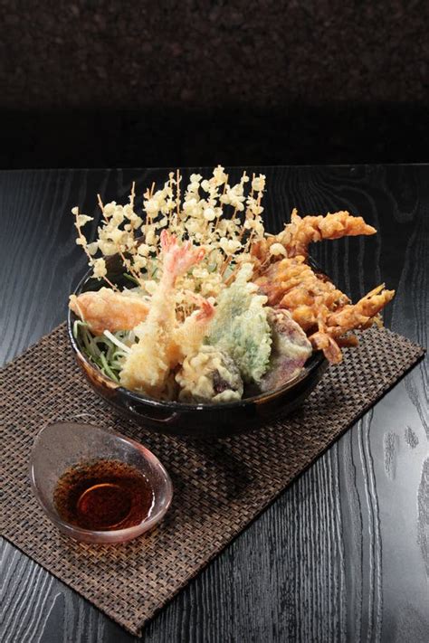 Traditional Japan Cuisine of Tempura Stock Photo - Image of background ...