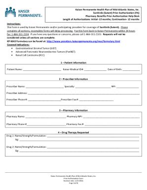 Fillable Online Prior Authorization Pa Form For Prior