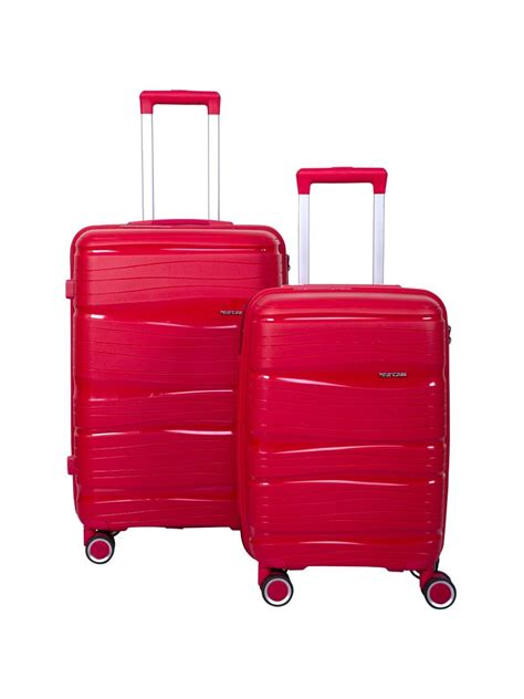 Buy Polo Class Set Of 2 Textured Hard Sided Large Trolley Suitcases