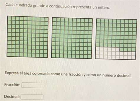 Solved Cada Cuadrado Grande A Continuaci N Representa Un Entero