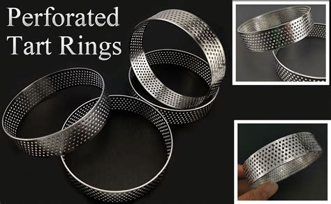 Amazon 12Pack Tart Rings 3 15 Inch Perforated Tart Ring Stainless