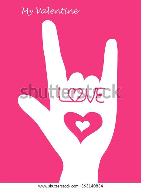 Love Hand Sign Love Symbol Vector Stock Vector Royalty Free 363140834