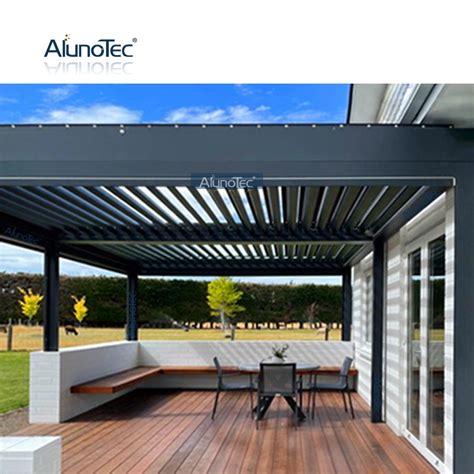 Aluminum Opening Roof Louver Electric Waterproof Louvre Roof Pergola