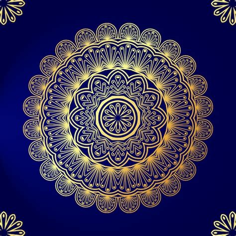 Fondo De Mandala De Lujo Con Patr N Arabesco Dorado Vector Premium