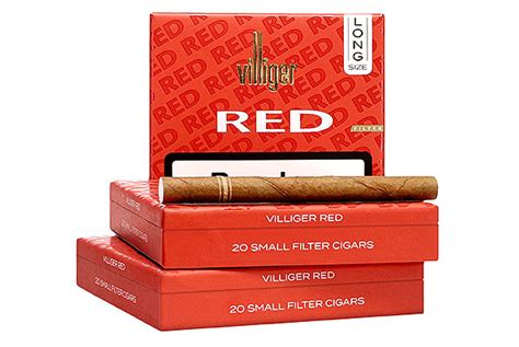 Villiger Red Long Filter Vanilla 20 Zigarillos Estervals Pipe House