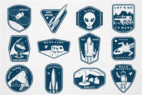 Space Mission Badge/Logo Collection (1091154) | Customizable Templates ...