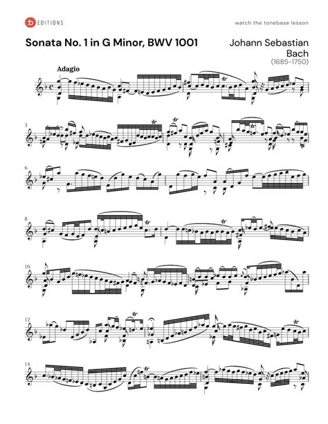 Violin Sheet Music Bach