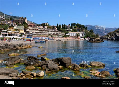 Mazzaro Beach - Taormina, Sicily, Italy Stock Photo - Alamy