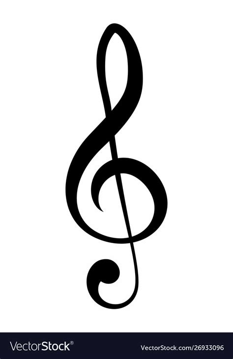 Treble clef symbol Royalty Free Vector Image - VectorStock