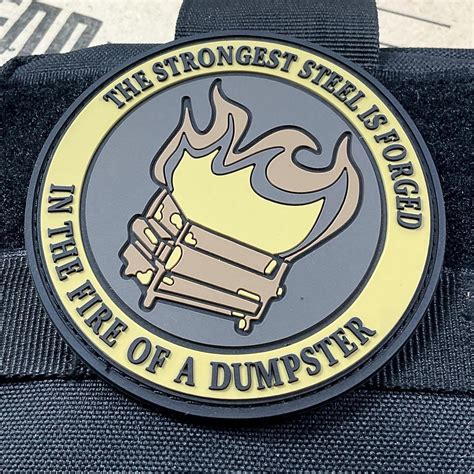 Pvc Dumpster Fire Morale Patch Sand — The Fine Art Revolution