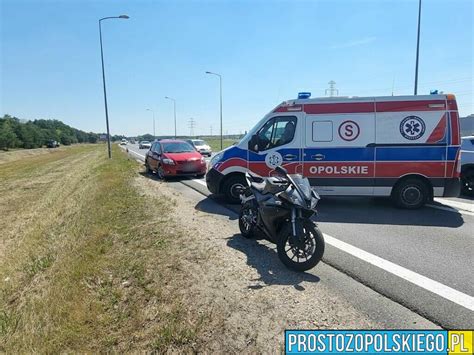 Wypadek na obwodnicy Opola koło Turaw Park Ranny motocykli