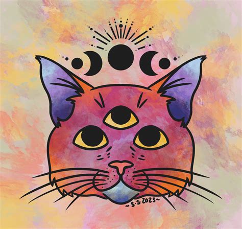 Trippy cat by skybingus on DeviantArt