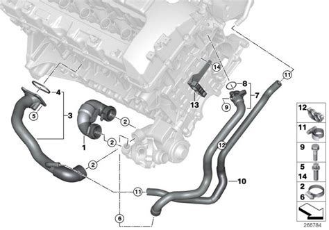 11537560885 BMW Vesiputki Letku Lohkosta Vesipumpulle X6 E71 35ix