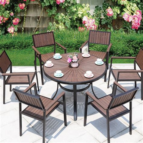 Wildon Home Grabowicz 6 Person Round Outdoor Dining Set Wayfair