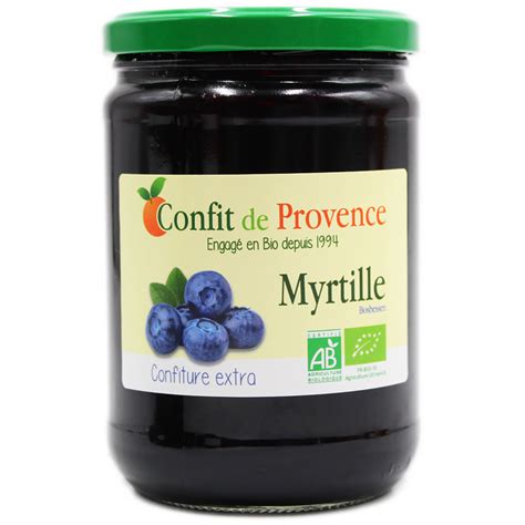 Myrtille Confiture Bio Extra 650g Confit De Provence