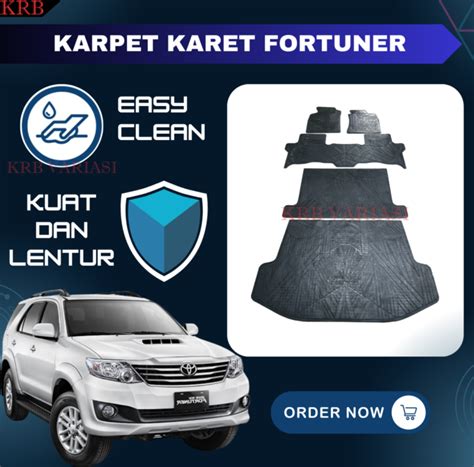 Karpet Karet Lantai Mobil Toyota Fortuner Lama 1 Set FULLSET Karpet