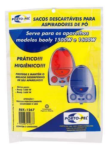 3 Saco Para Aspirador De Pó Modelo Arno Booly 1500w E 1600w