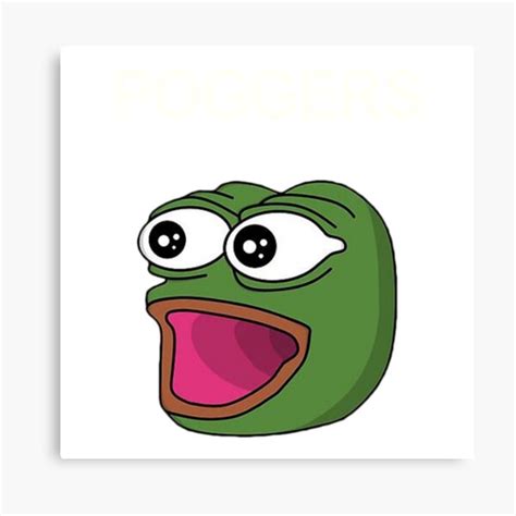 "Poggers Emote" Canvas Print by GamerClothing14 | Redbubble