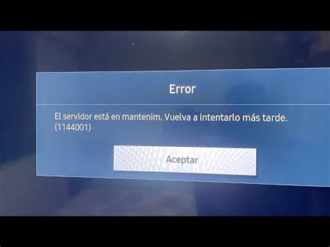 SERVIDOR EN MANTENIMIENTO SMART TV SAMSUNG YouTube