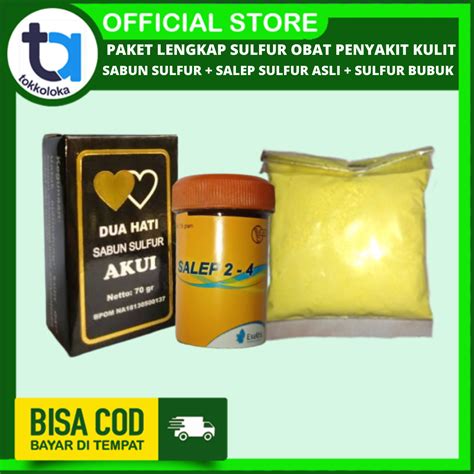 Belerang Asli Obat Gatal Paket Lengkap Sulfur Bubuk Obati Eksim