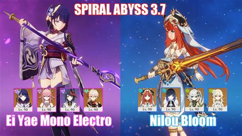 C0 Raiden Mono Electro C0 Nilou Bloom Spiral Abyss 3 7 Genshin