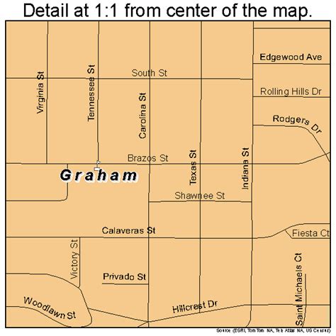 Graham Texas Street Map 4830392