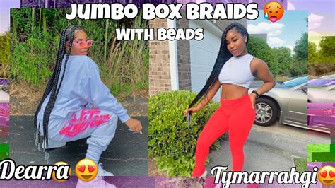 De Arra Taylor Inspired Long Box Braids With Beads 😍 Youtube