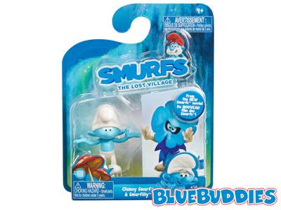 The Lost Village Smurf Toys Clumsy Smurf & Smurflily Figures ...