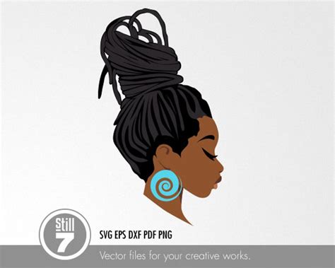 Black Woman Svg Dreadlocks Svg Locs Svg African American Etsy Sweden