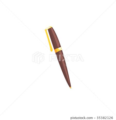 Classic Ballpoint Pen Cartoon Vector Illustration Stock Illustration