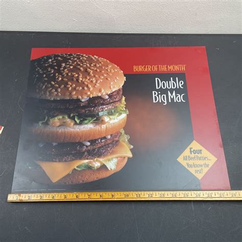 Mcdonalds Double Big Mac Translite Store Menu Sign Ad Poster Ebay