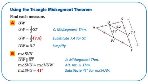 6) Triangle Midsegment Theorem