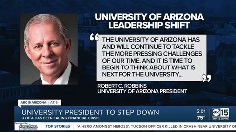 University Of Arizona President Robert Robbins Announces Resignation