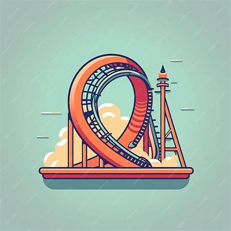 Premium AI Image | A roller coaster photorealistic simple flat design generative ai