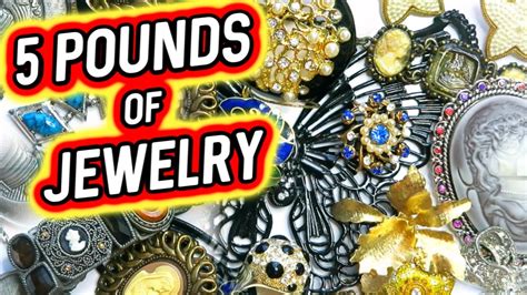 5 POUNDS OF JEWELRY Haul To Unbox Goodwill Jewelry Jar Haul To Resell