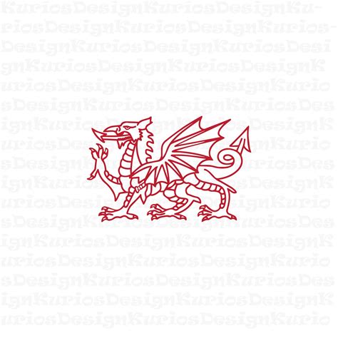 Welsh Dragon Design Svg Instant Download Svg Png Dxf Etsy Ireland