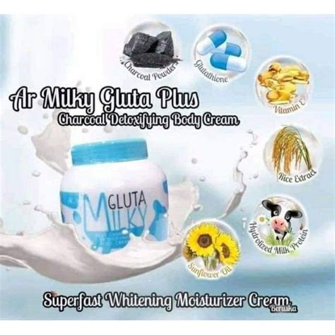 Gluta Milky Super Fast Whitening Moisturising Cream Lazada