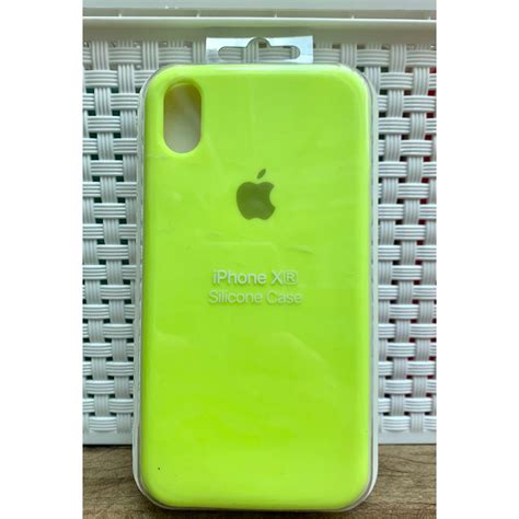 Capa Capinha Case Em Silicone Para Iphone Xr Amarelo Neon Marca Texto