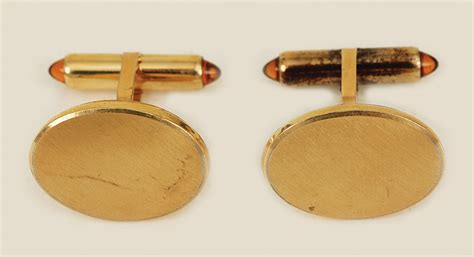 Lot Detail Elvis Presley Owned And Worn Gold Cufflinks